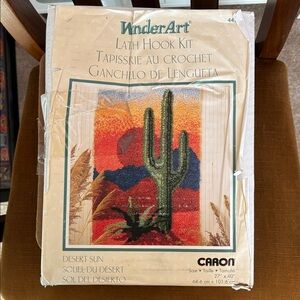 Caron WonderArt Desert Sun Cactus Boho Southwest Latch Hook 4450 Open Started